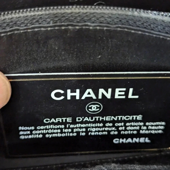 Authentic CHANEL New Travel Line Round Zip Long Wallet Purse PVC Black - Picture 14 of 15